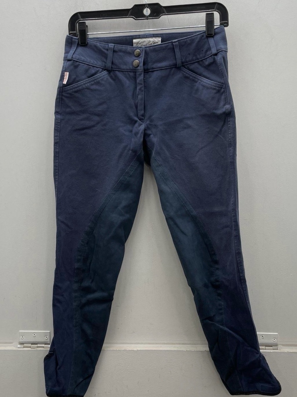 The Tailored Sportsman Navy Skinny Riding Jeans with Dark Knee Panels